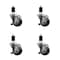 Service Caster 3'' Thermoplastic Rubber Swivel 1-1/2'' Expanding Stem Caster Set with Brake, 4PK SCC-EX20S314-TPRB-TLB-112-4 - alternate 1